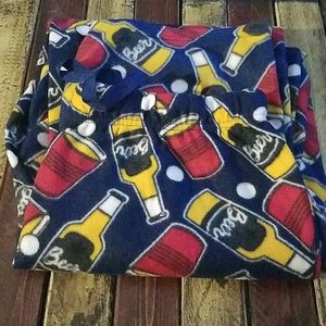 NWOT Mens Beer Pong Fleece PJ Pants - L